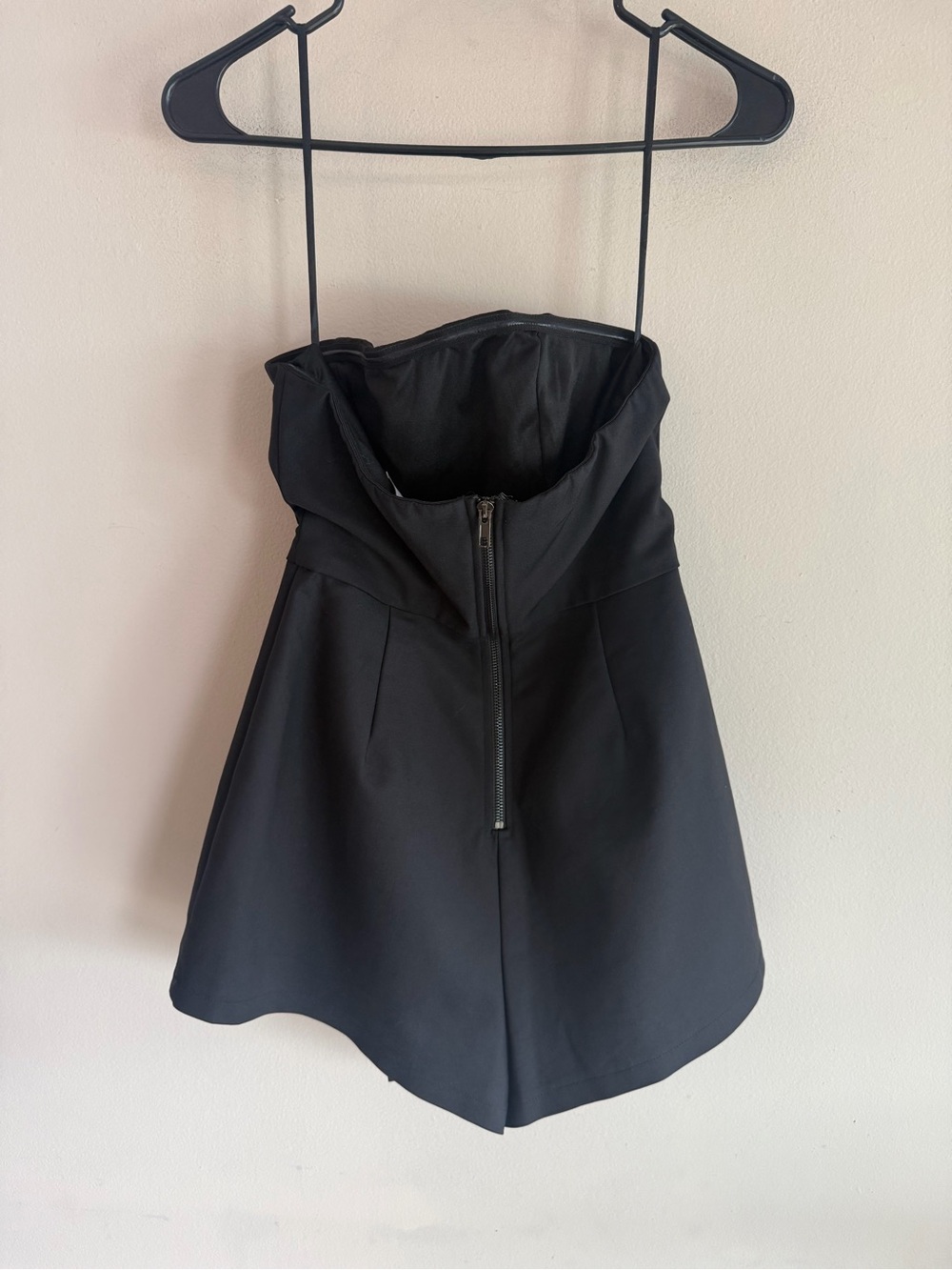Black Strapless Mini Dress princess polly tube‎ top dress size 12 - Picture 3 of 3